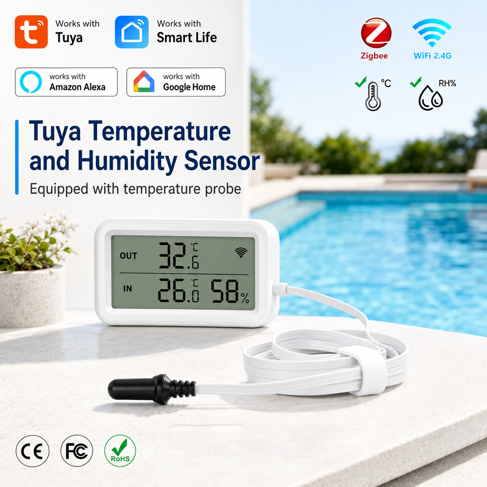 External Probe Temperature Hum - Temperature Humidity Sensor ulasan dan harga