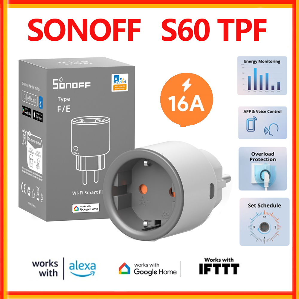 SONOFF S60 TPF EU Wifi Smart P - Sonoff Basic Switch ulasan dan harga